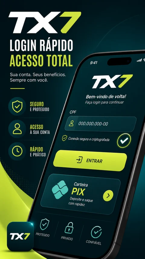 TX7 APK - Login seguro